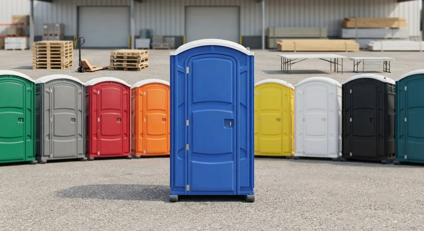 Portable restroom units delivered on a Waterbury, CT work zone