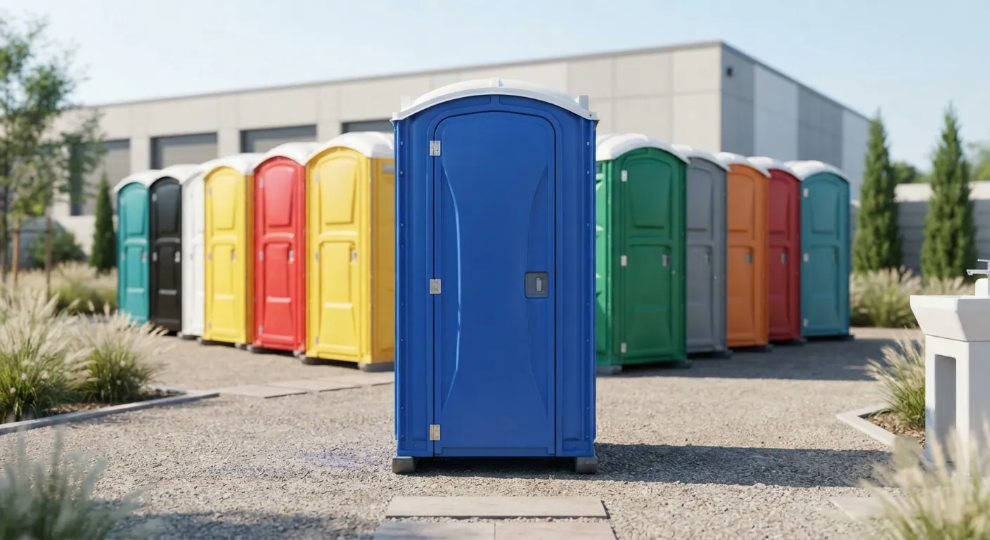 Portable toilet units ready for delivery in Waterbury, CT